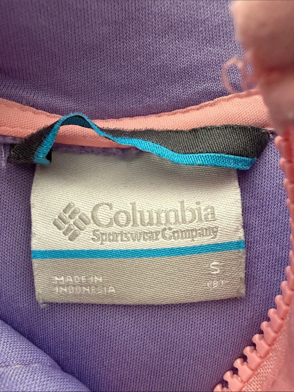 Columbia Kids Lavender Fleece Jacket with Pink Trim